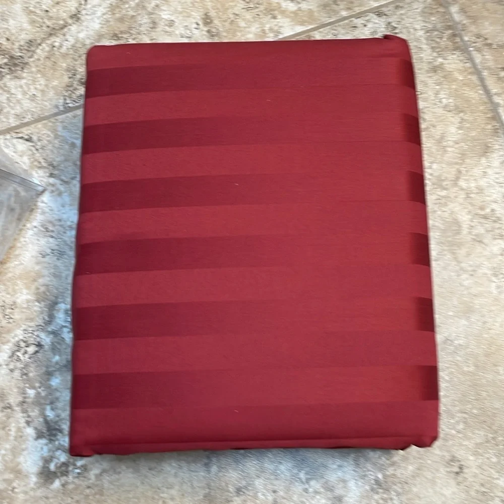 Red Charter Club Home Damask Stripe Comforter Cover King Bed